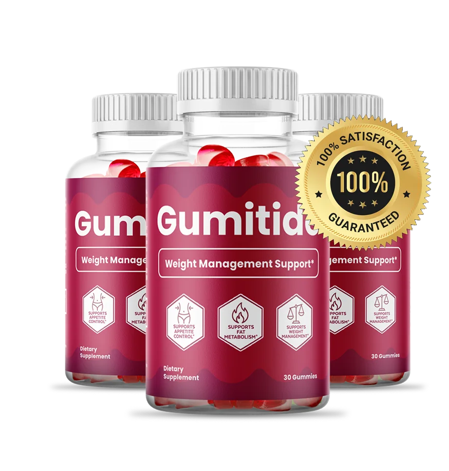 Gumitide bottles with 100% satisfaction guarantee seal