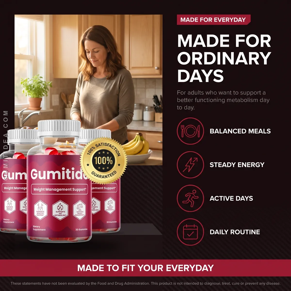 Gumitide is made for ordinary days: balanced meals, steady energy and active days